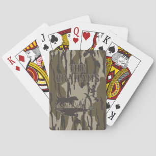 Bottomland Camo Skin Dog and Ducks Poker Cards