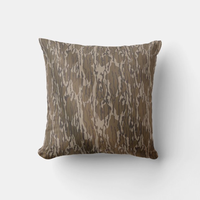Bottomland Camo Throw Pillow (Front)