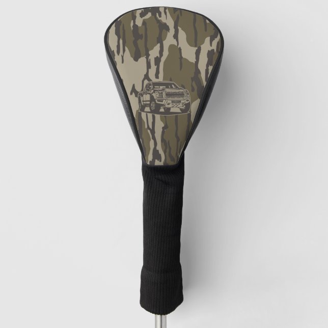 Bottomland Camo Truck Off Road Hunting Camo Golf Head Cover (Front)
