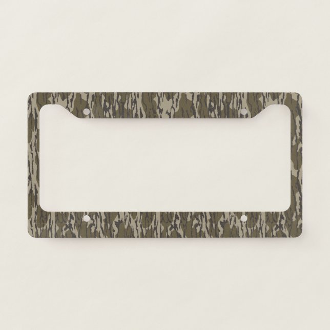 Bottomland Camo Turkey Feather License Plate Frame (Front)