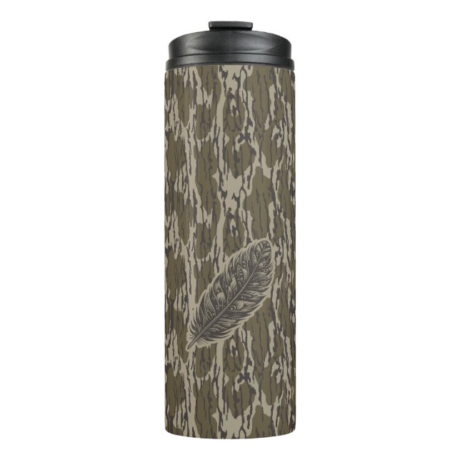 Bottomland Camo Turkey Feather Thermal Tumbler (Front)