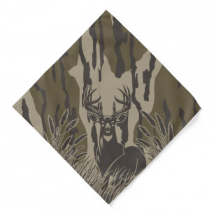 Bottomland camo whitetail deer buck hunting camo bandana