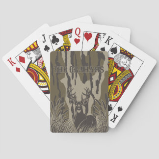 Bottomland camo whitetail deer buck hunting camo poker cards
