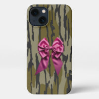 Bottomland Camo Women's Cute pink Bow Ribbon