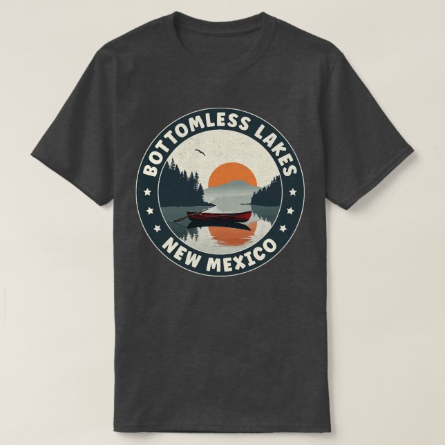 Bottomless Lakes New Mexico Sunset T-Shirt (Design Front)