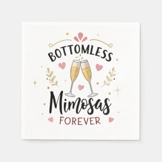 Bottomless Mimosas Forever Napkins - Brunch Party