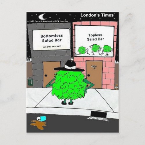 Bottomless Salad Funny Gifts  Collectibles Postcard