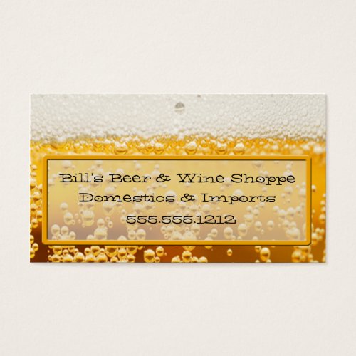 BOTTOMS UP BUSINESS CARD TEMPLATE