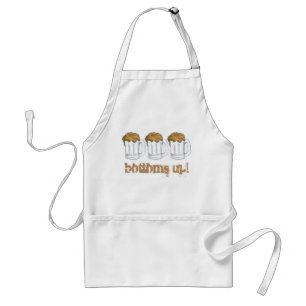 Bottoms Up! Beer Mug St. Patrick's Day Oktoberfest Adult Apron