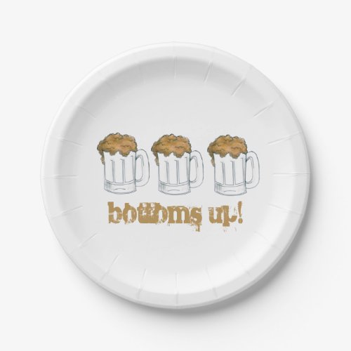 Bottoms Up Beer Mug St Patricks Day Oktoberfest Paper Plates