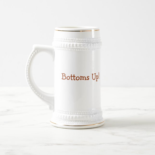 Bottoms Up Beer Stein (Left)