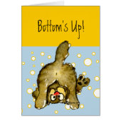 Bottom's Up Cartoon Cat Card (Front)