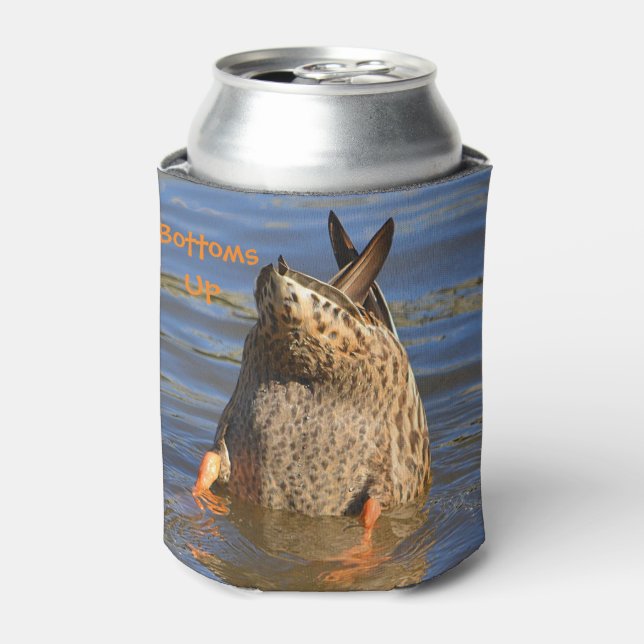 Bottoms Up Duck Can Cooler (Can Front)