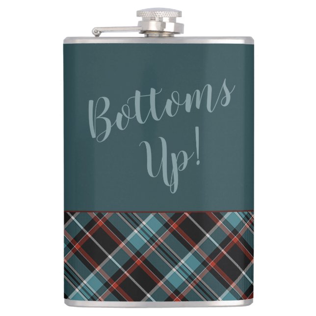 Bottoms Up! Flask (Front)