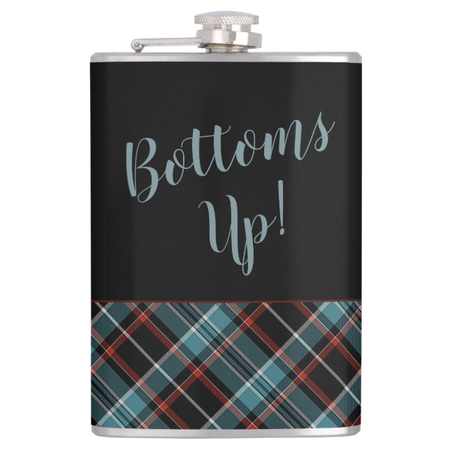 Bottoms Up! Flask (Front)