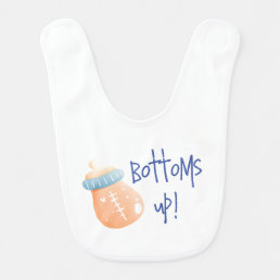 Bottoms Up funny baby bib