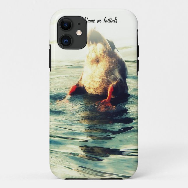 Bottoms UP! Funny Duck Butt Photo Case-Mate iPhone Case (Back)