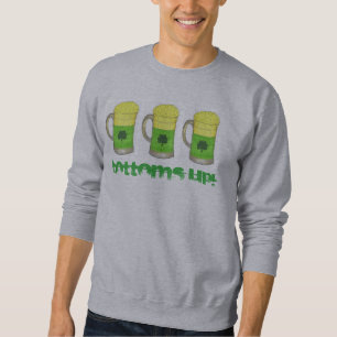 BOTTOMS UP Green Beer St. Patrick's Day Drinking Sweatshirt