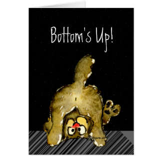 Bottom's Up Here's To YOU Black Card