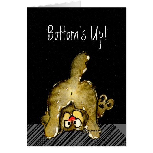 Bottom's Up Here's To YOU Black Card (Front)