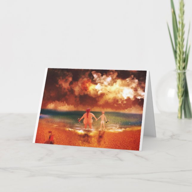 Bottoms Up Holiday Card (Front)