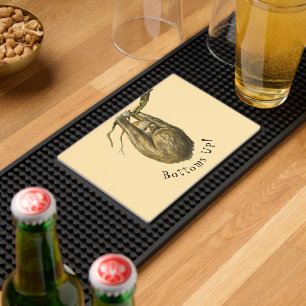 "Bottoms Up" Sloth Bar Mat
