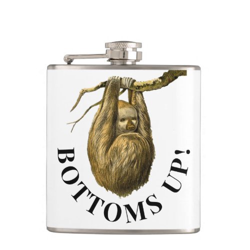 Bottoms Up Sloth Flask