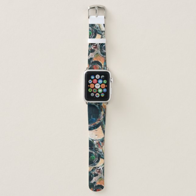Bottoms Up - Wine Bottles Apple Watch Band (Front)