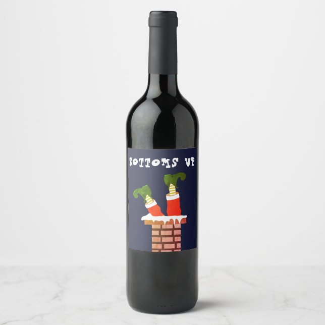 Bottoms Up Wine Label (Front)