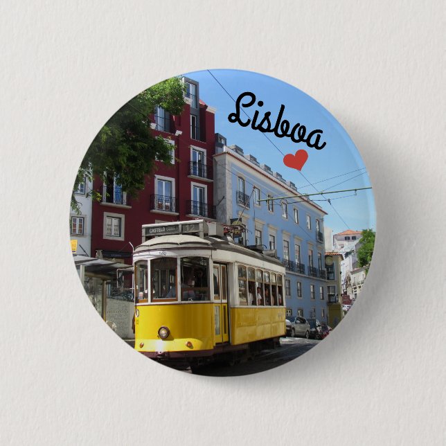 Botton/Pin ~ Lisbon, Portugal Button (Front)