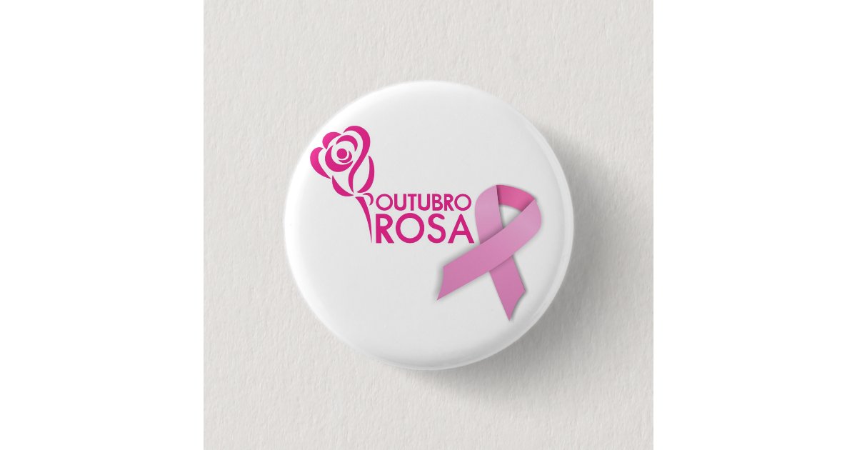 Botton Rosa October Button | Zazzle