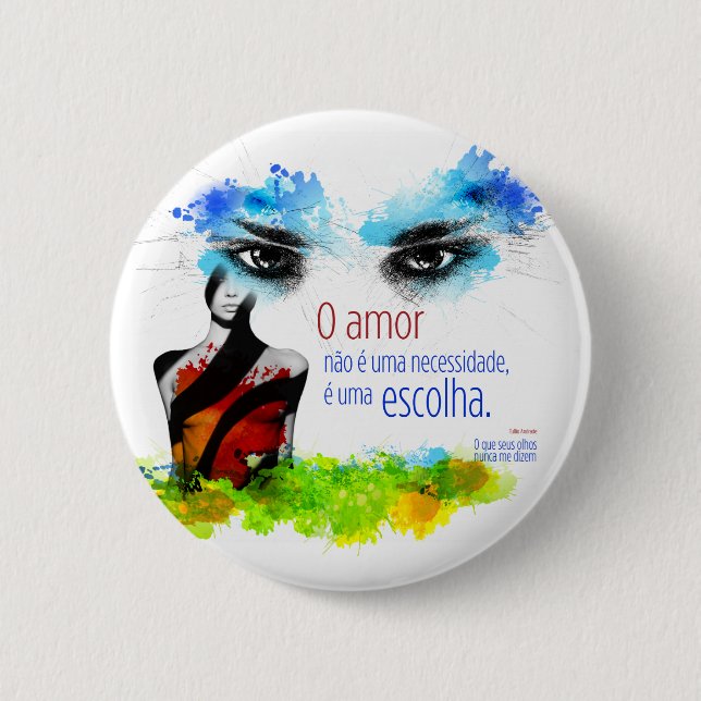 Botton Sentence - What its eyes never say me Button (Front)