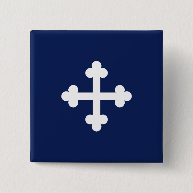 Bottony Blue Flag Button (Front)