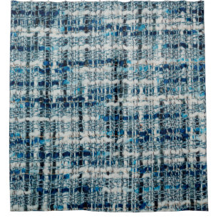 Boucle suiting fabric texture shower curtain