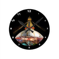 Boudhanath Stupa at night & Kathmandu /Nepal Round Clock