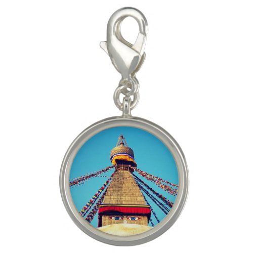 Boudhanath Stupa Buddha Eyes Himalayas Nepal Charm