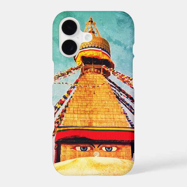 Boudhanath Stupa, Buddha Eyes, Kathmandu, Nepal Case-Mate iPhone Case (Back)
