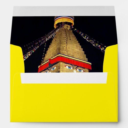 Boudhanath Stupa Buddha Eyes Kathmandu Nepal Envelope
