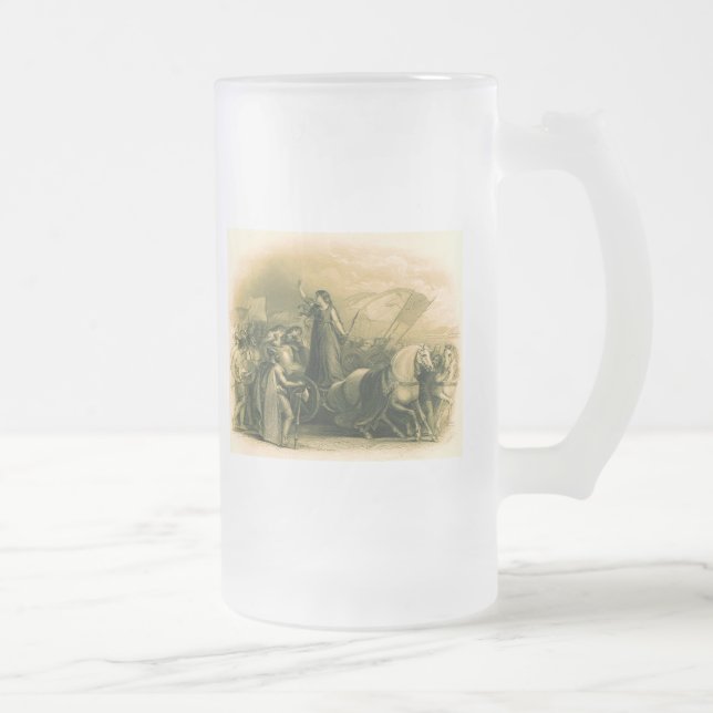 Boudica Frosted Glass Beer Mug (Right)