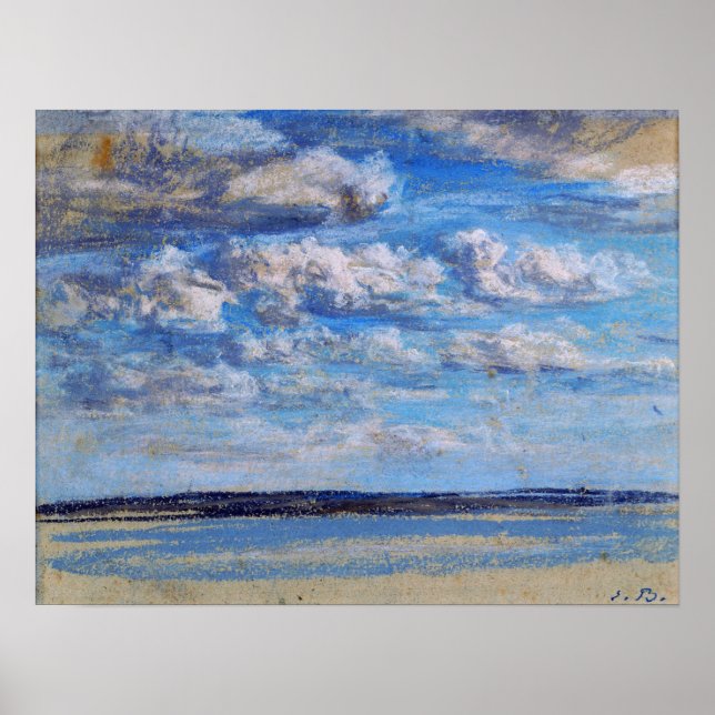Boudin - Blue Sky White Clouds 1854 Poster (Front)