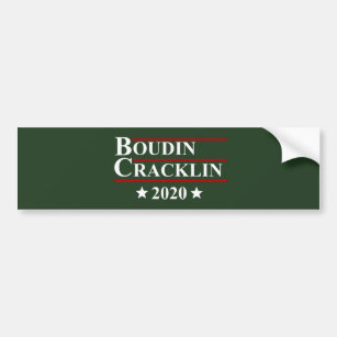 Boudin Cracklin 2020 Fun Louisiana Cajun Election Bumper Sticker