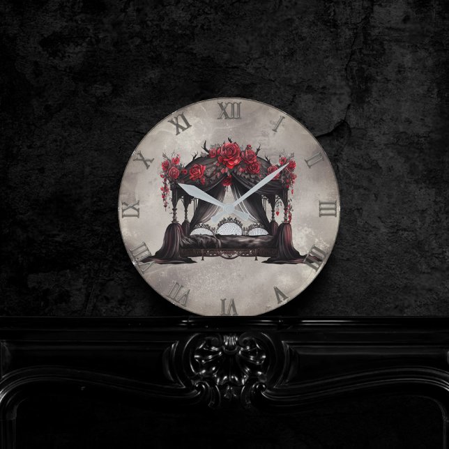 Boudoir | Canopy Scarf Old Victoran Poster Bed Round Clock (Creator Uploaded)