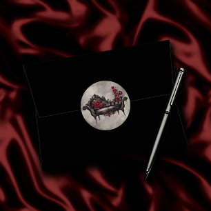 Boudoir Chaise Victorian Fainting Lounger Couch Classic Round Sticker