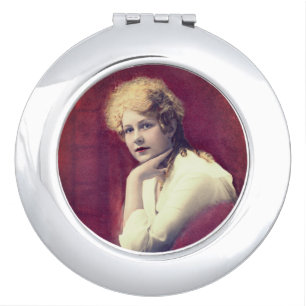 Boudoir Portrait of a Lady from 1900 Compact Mirror