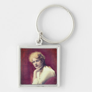Boudoir Portrait of a Lady from 1900 Keychain