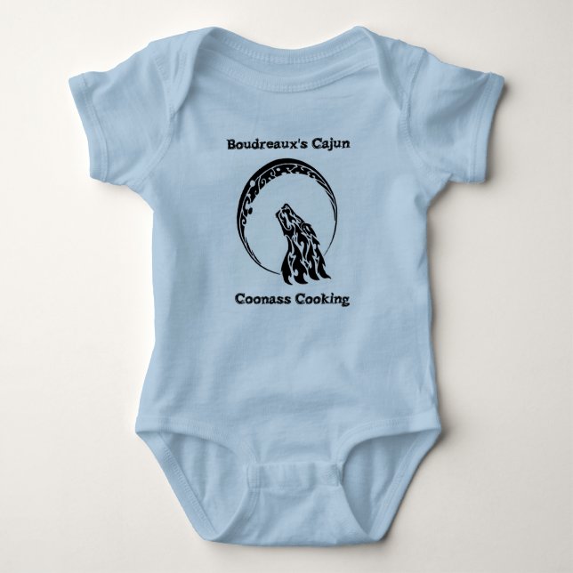 Boudreaux's Cajun  Coonass Cooking Baby Creeper (Front)