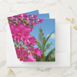 Bougainvillea and Palm Tree Pocket Folder
