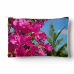 Bougainvillea and Palm Tree Tropical Nature Scene Accessory Pouch
