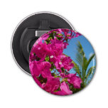 Bougainvillea and Palm Tree Tropical Nature Scene Bottle Opener