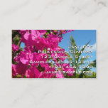 Bougainvillea and Palm Tree Tropical Nature Scene Business Card